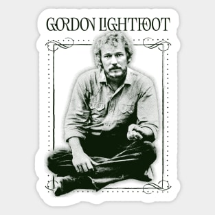 Gordon Lightfoot == Retro Style Fan Design Sticker